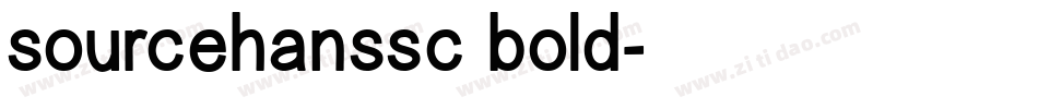 sourcehanssc bold字体转换